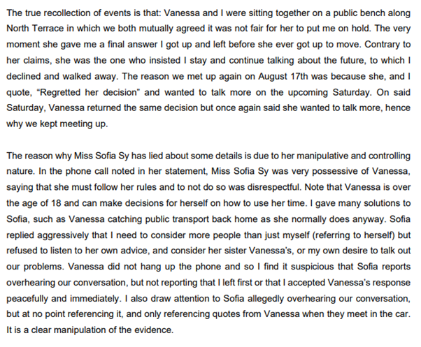 Defendant response to Vanessa Sy's false university incident report part 4