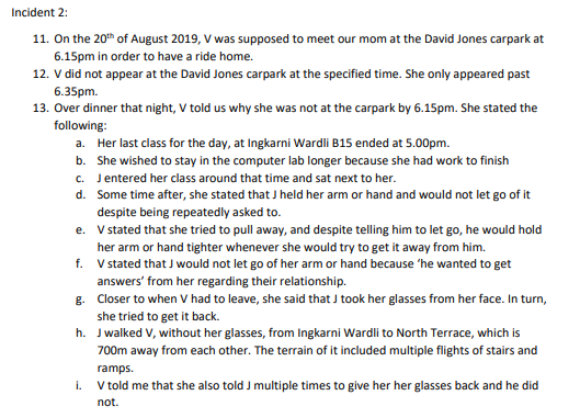 Vanessa Sy's false university incident report part 3