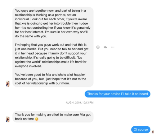 Sofia Sy manipulation facebook messages part 4