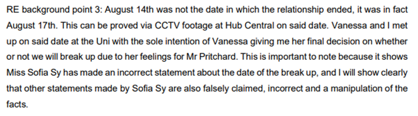 Defendant response to Vanessa Sy's false university incident report part 1